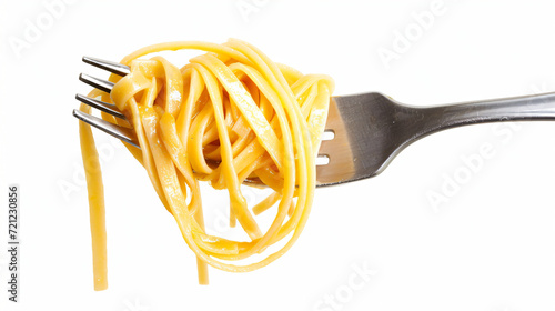 Fettuccine on fork spaghetti