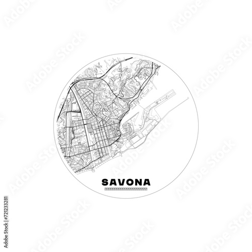 Savona vectorial map