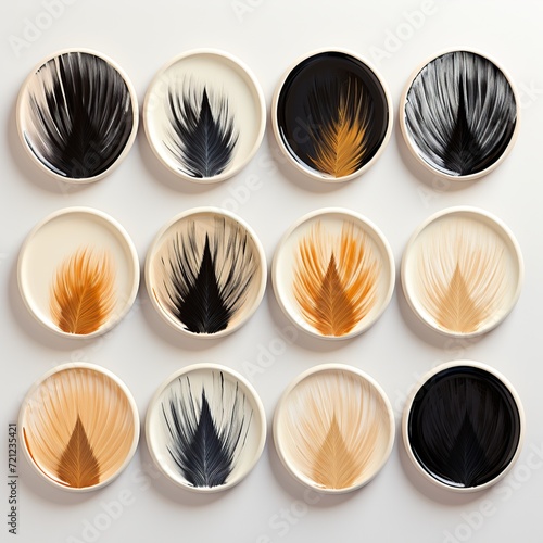 Elegant Array of Hair Pomade Samples in Monochrome Tones photo