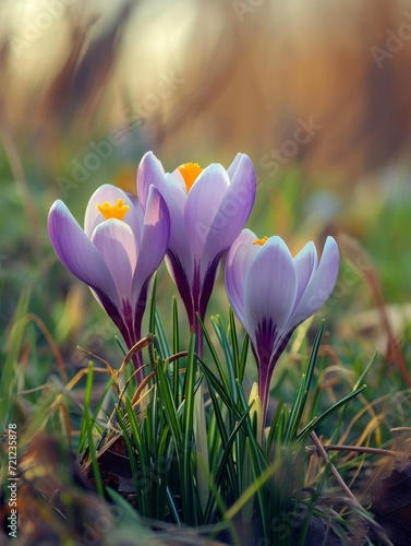 Beautiful crocuses in spring time. © Lubos Chlubny