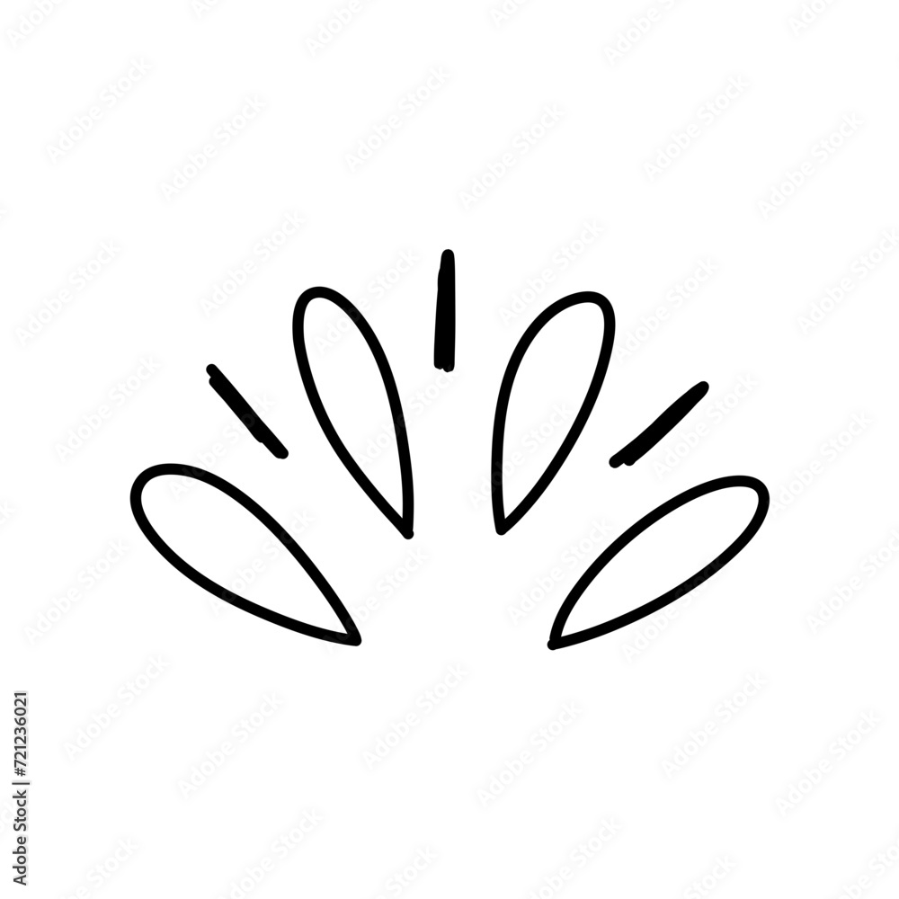 Obraz premium Sunburst doodle splash element