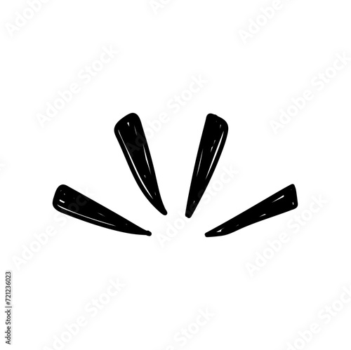Sunburst doodle splash element