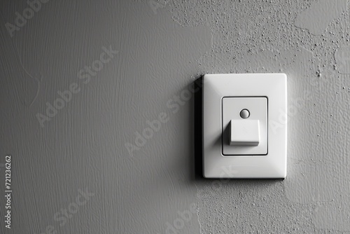 White light switch on a wall.