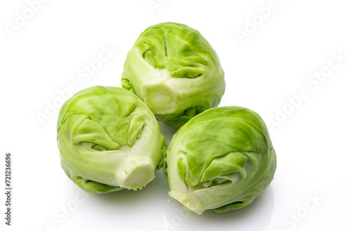 Brussels sprouts on white background  © banusevim