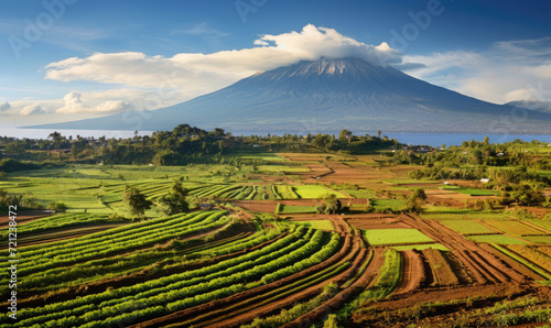 Aerial view of the African farm lands