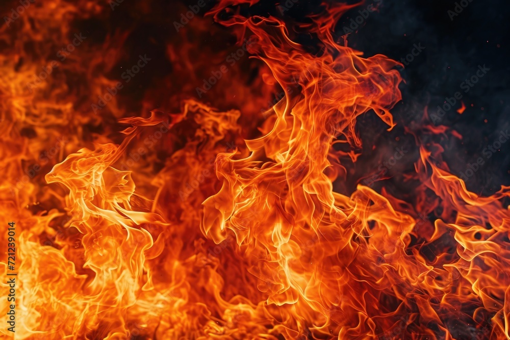 Fiery texture for banner background with burning flames. Fiery texture for banner background with burning flames.