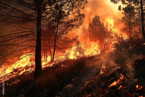 Wildfires in British Columbia Greece and Chile © darshika