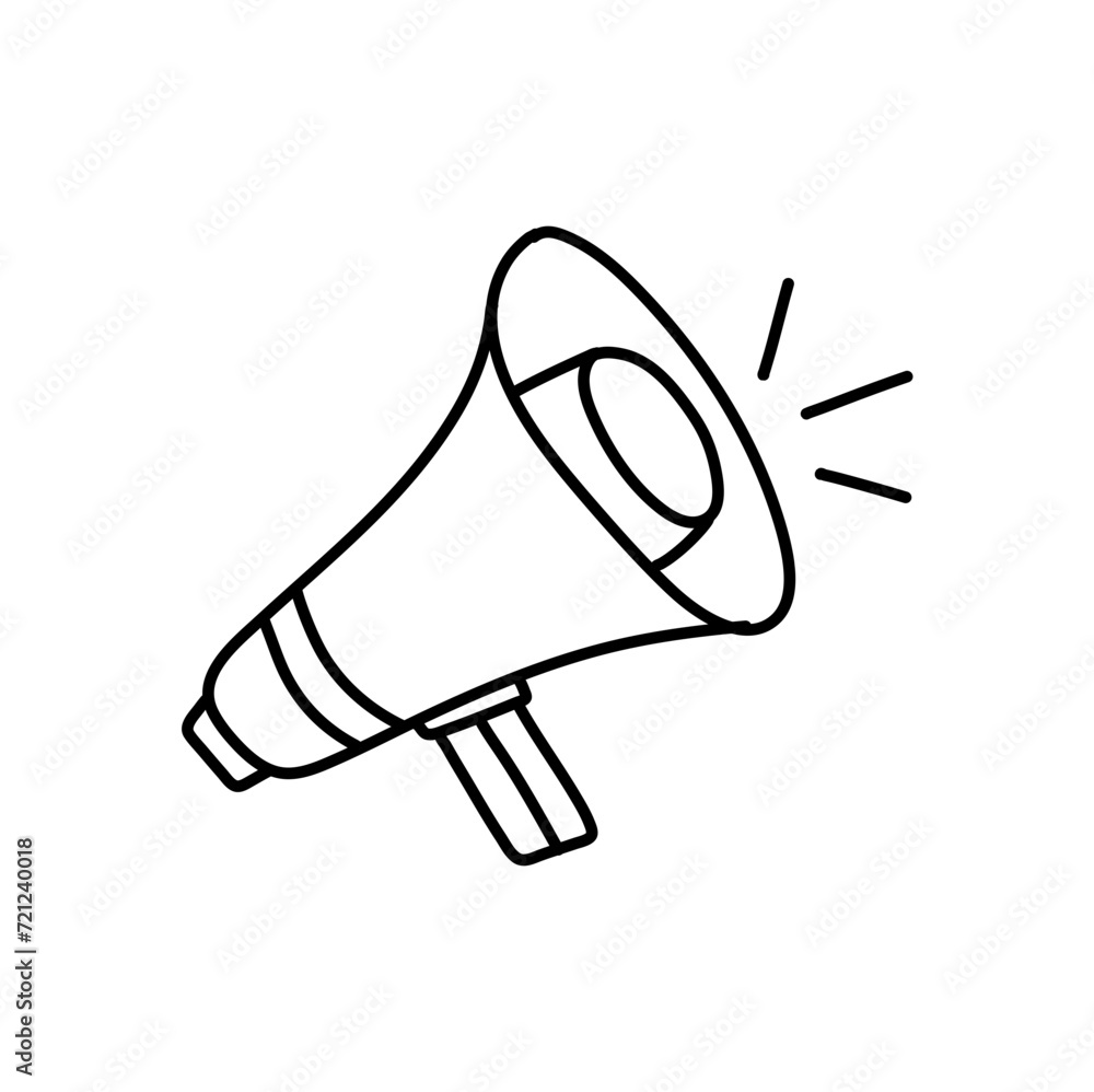 Hand drawn megaphone icon Hand drawn megaphone icon