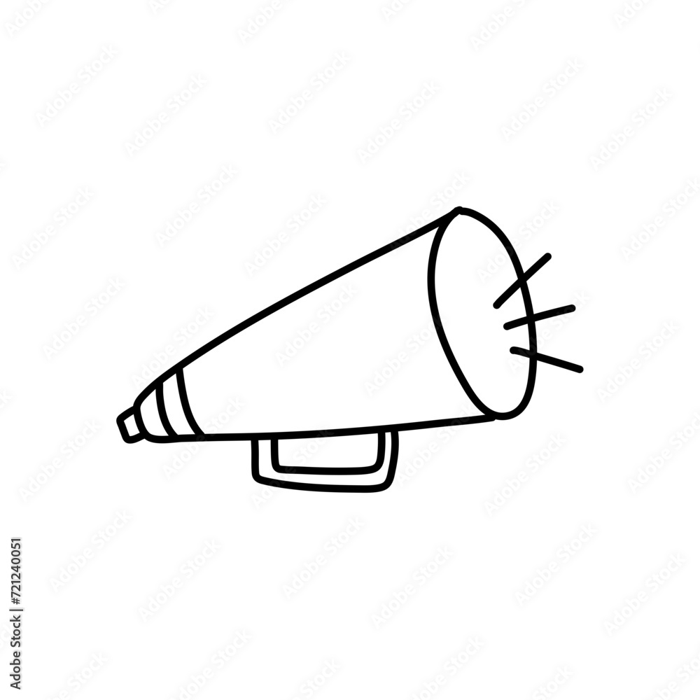 Hand drawn megaphone icon Hand drawn megaphone icon