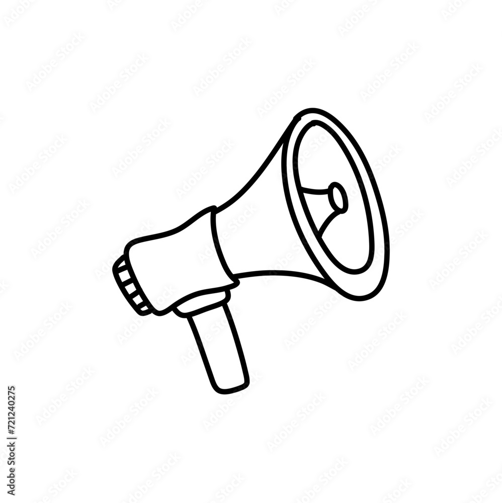 Hand drawn megaphone icon Hand drawn megaphone icon