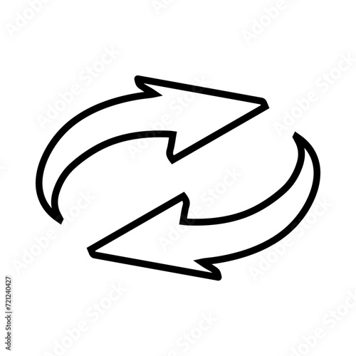 Repeat icon vector. Refresh icon sign symbol vector. Reload arrow vector icon illustration isolated on white background