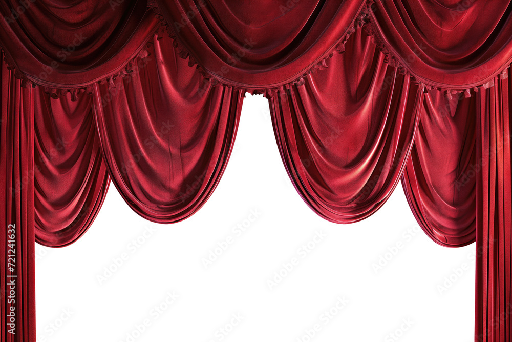 red theater curtain - obrazy, fototapety, plakaty 