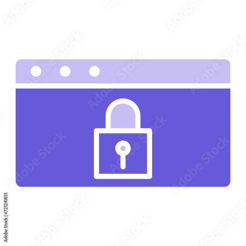 Website Locked Icon of Shopping and Ecommerce iconset.