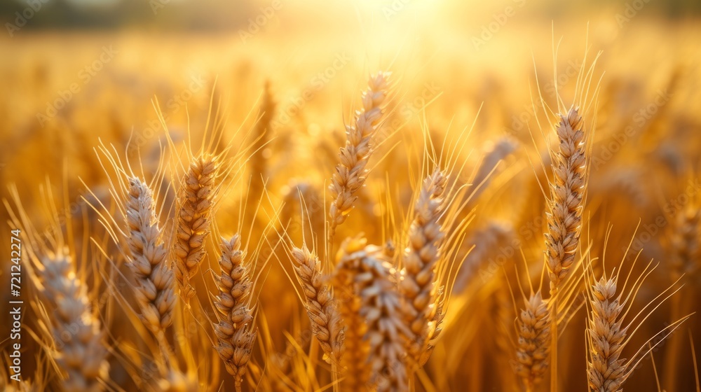 Earing wheat field in sunny summer weather Earing wheat field in sunny summer weather