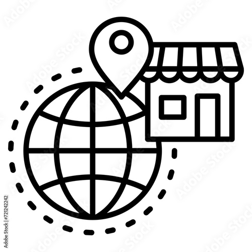 Geographic Expansion  Icon Element For Design