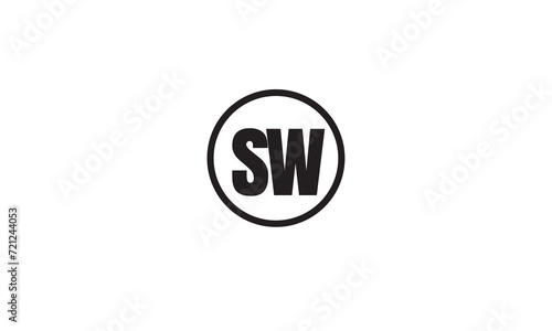 SW, WS, S, W Abstract Letters Logo Monogram 