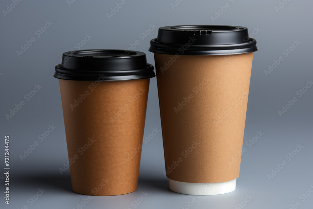 Mockup of take away paper coffee cup with customizable space for test. Mockup of take away paper coffee cup with customizable space for test.
