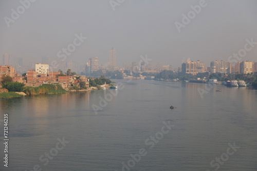 The Nile, river, buildings,View from the bridge,Left and right banks,Middle of the Nile © Viktor