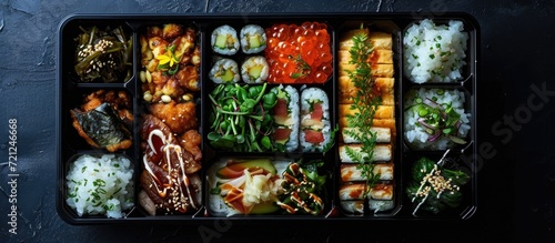Classic Japanese Bento Boxes, packed with flavor.