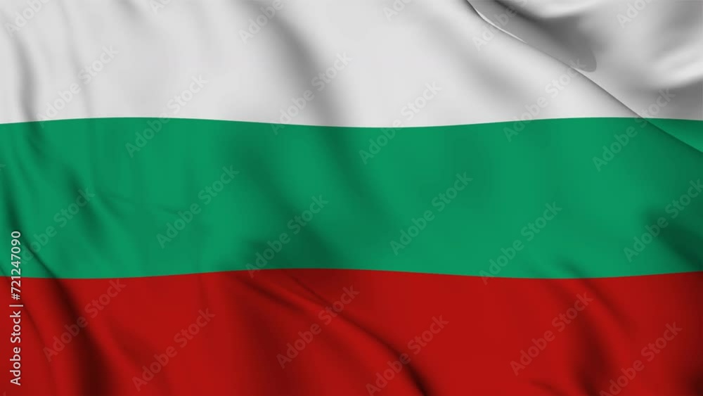 A beautiful view of the Bulgaria flag video. 3d flag-waving video. Bulgaria flag 4K resolution. A beautiful view of the Bulgaria flag video. 3d flag-waving video. Bulgaria flag 4K resolution.