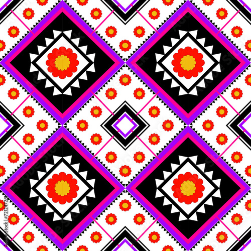 Seamless ethnic striped pattern, border illustration geometric design zigzag weaving folk art diagonal repeating design for textile print rugs, cloth, furniture, fabric, packing, and background.