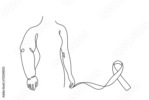 Lymphedema. Hand. Disease. Medicine. Ribbon