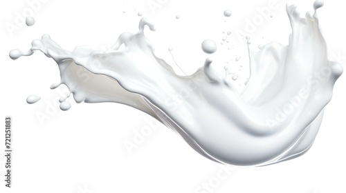 Fresh Natural Milk Yogurt or Paint Splash Isolated