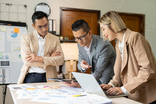 Photography Asia business meeting   consultations of business people in the company's meeting room