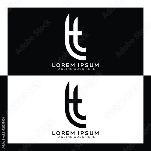 TT initial letter logo. Alphabet T and T pattern design monogram