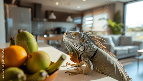 Iguana Intruder: A Modern Kitchen Adventure photo