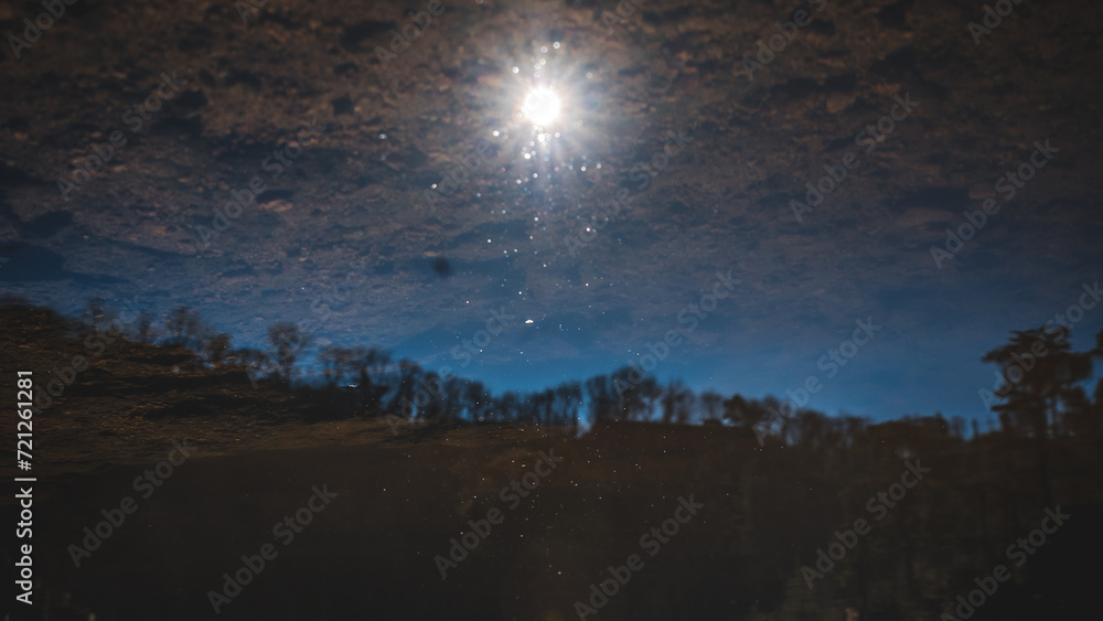 Reflet du soleil au bord de la Loire
