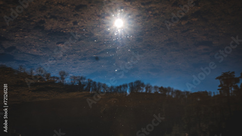 Obraz na płótnie Reflet du soleil au bord de la Loire w salonie