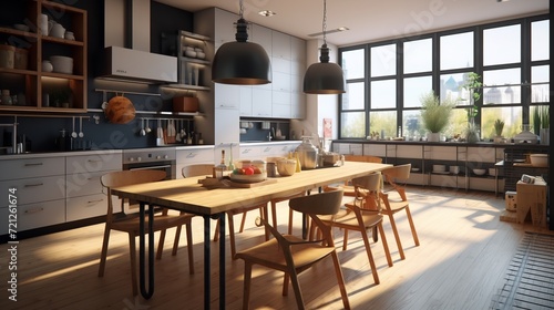 Modern Kitchen Interior 8K 4K Photorealistic  