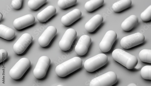 A large collection of white pills