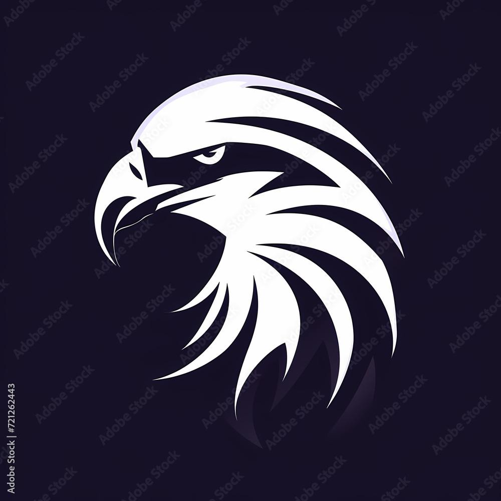 Fototapeta premium Vektor Logo eines Seeadlers vor schwarzem Hintergrund, 4