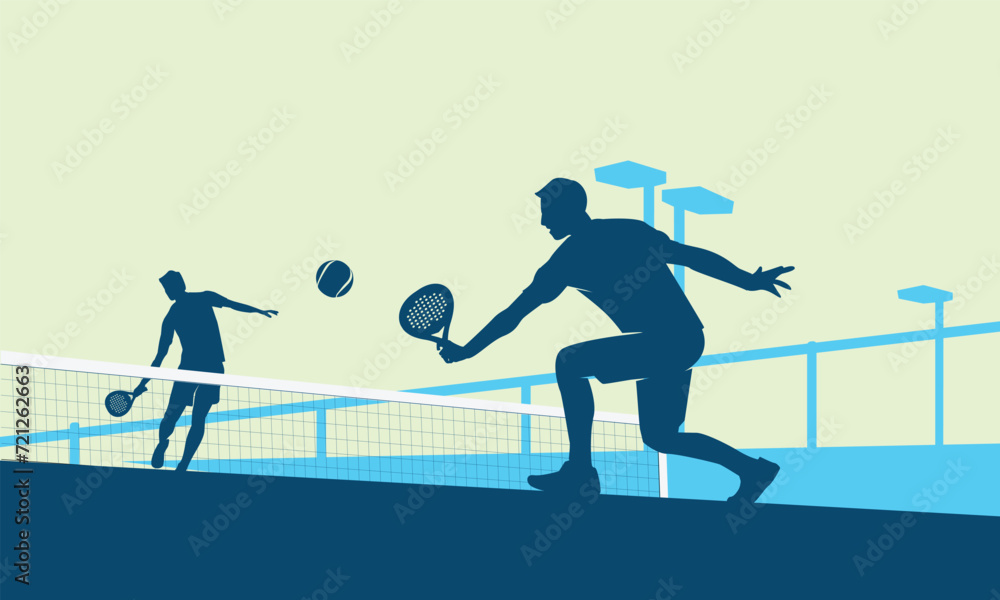 Cool editable vector padel or paddle player background for any graphic purpose Cool editable vector padel or paddle player background for any graphic purpose
