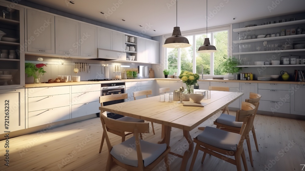 Modern Kitchen Interior 8K/4K Photorealistic

