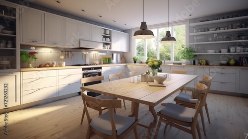Modern Kitchen Interior 8K 4K Photorealistic  