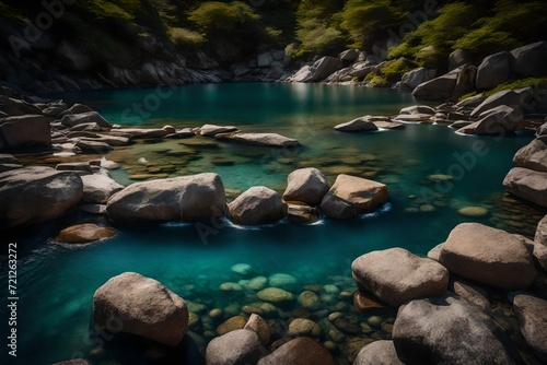 waterfall in the mountains