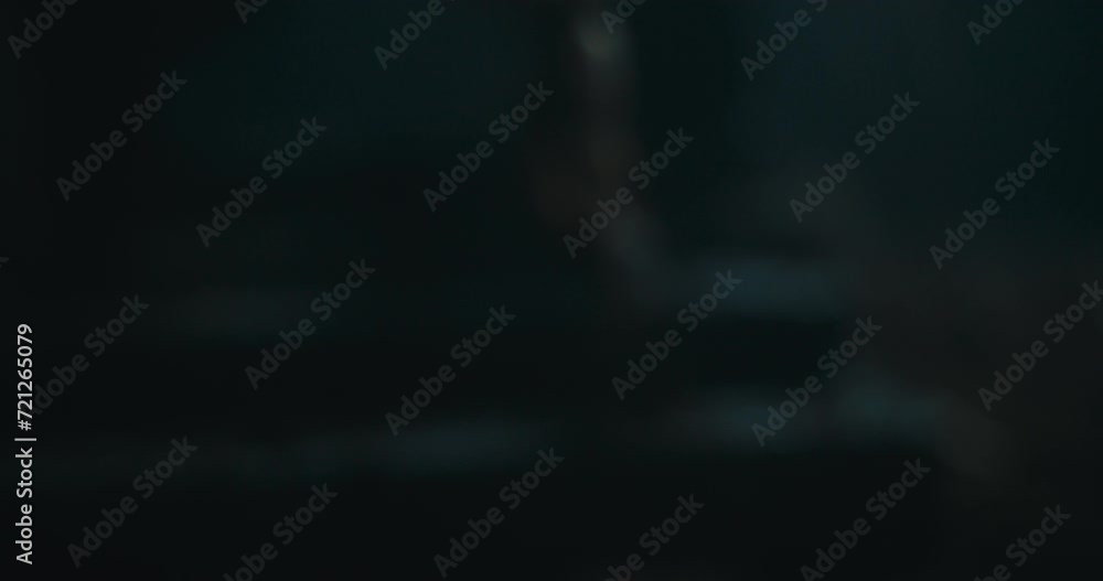 A dead man hanging on the gallows at the evil altar covered by fog at night A dead man hanging on the gallows at the evil altar covered by fog at night