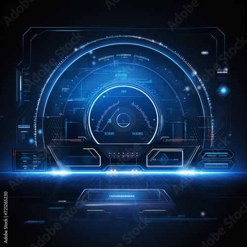 Abstract geometric background hud display innovation monitor technology game graphics. Graphic Art 