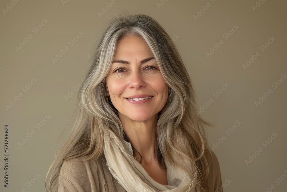 AI donna dai lunghi capelli, sorriso felice 07 AI donna dai lunghi capelli, sorriso felice 07