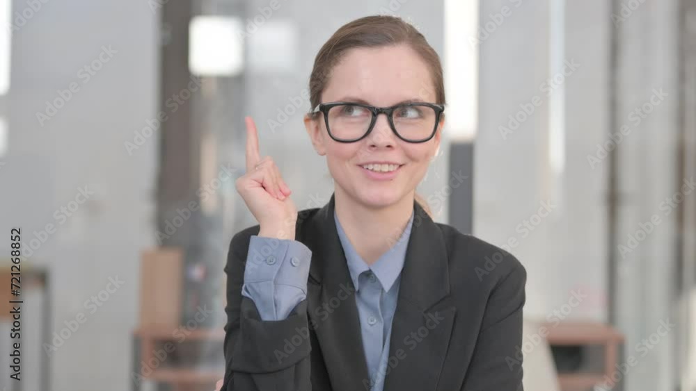 Portrait of Pensive Young Businesswoman Thinking New Idea Portrait of Pensive Young Businesswoman Thinking New Idea