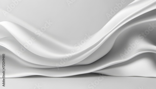 A white curtain with a wave pattern