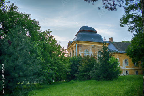 Facade of Podmaniczky Castle in Aszod,Hungary. photo