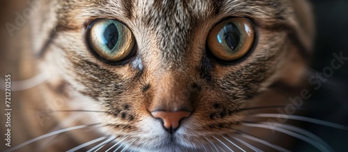 Close Up of a Beautiful Cat in Selective Focus