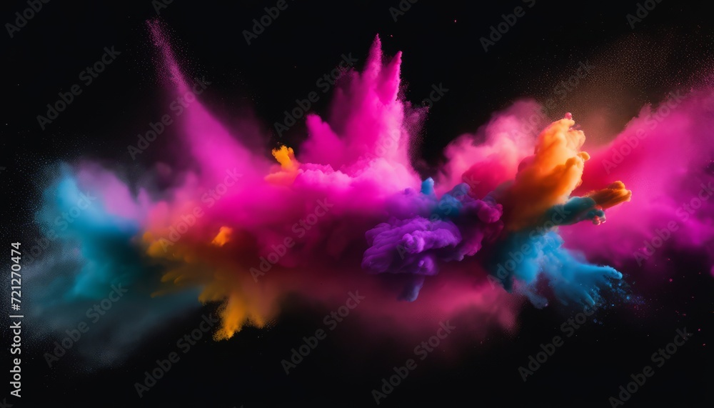 Colorful smoke in the air