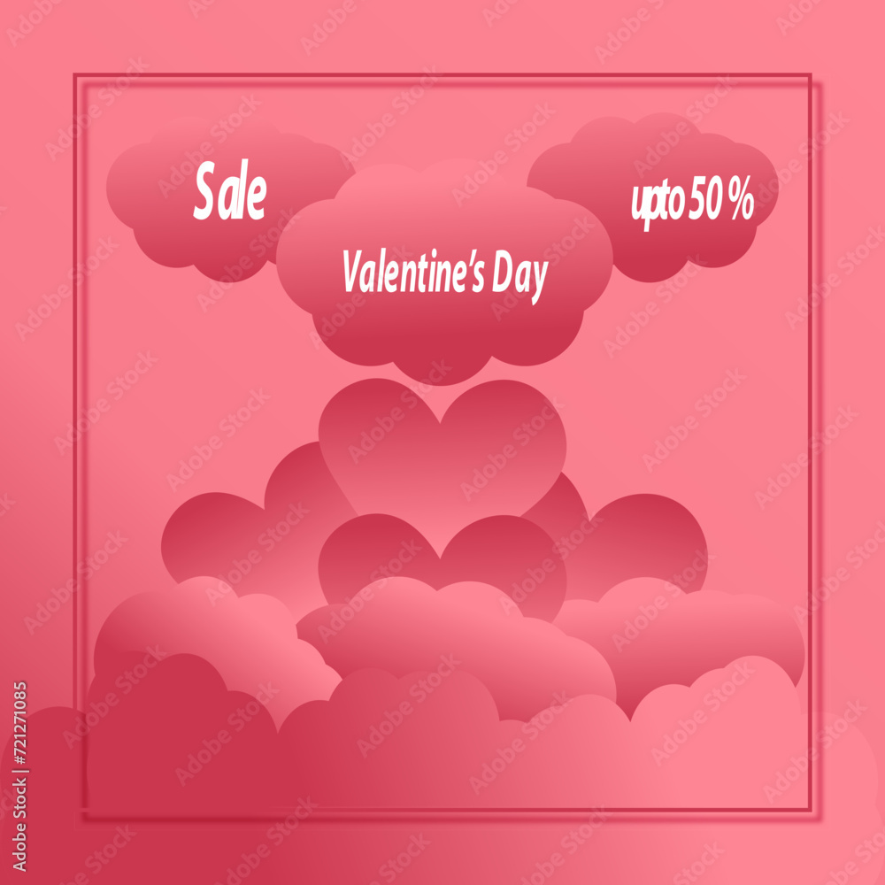14 Feb valentines day wish, greeting card, social media post, banner, brochure vector design