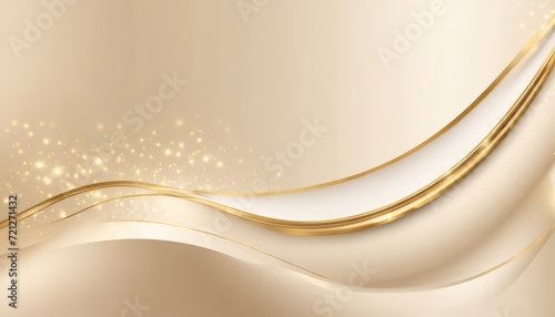 A golden wave with sparkling stars in the background