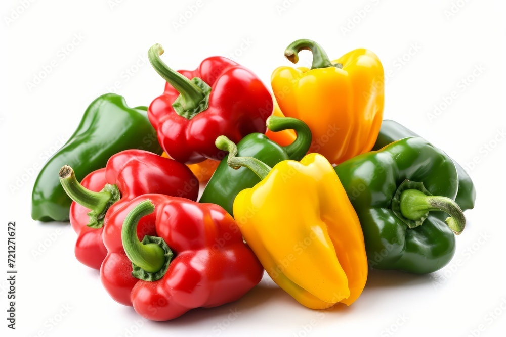 Fresh peppers isolated on white background Fresh peppers isolated on white background